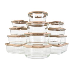 Nắp màu sắc có thể được chooseed hình chữ nhật 4 cái Bộ lưu trữ thủy tinh <span class=keywords><strong>container</strong></span> với thủy tinh có nắp đậy - Product Image 5