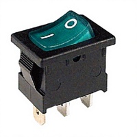 Interrupteur à bascule DPDT, 125V 6A, ABS, montage sur panneau, fixation rapide, pour bus