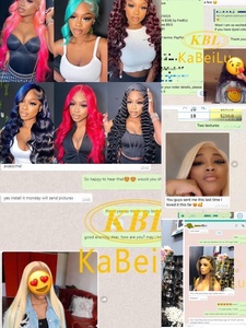 Kbl Brazil pre-nhổ ren phía trước tóc giả cho phụ nữ 30inch cơ thể sóng HD Trong Suốt Ren phía trước Tóc Giả Thẳng sâu sóng phong cách - Product Image 6