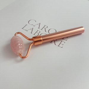 Rouleau de Jade en alliage de zinc Quartz Rose Jade rose Gua Sha pierre Anti-âge visage rouleau cristal Guasha pour le visage - Product Image 4