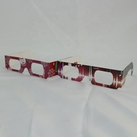 Verres de Diffraction de Noël de coeur de carton 3D-verres de feu d'artifice de rave, verres de coeur de lumière de vacances de réfraction de papier