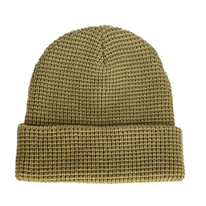 Benutzer definierte Unisex Acryl Waffel Skull ies Beanie Cap,Plain Dyed Leder Patch Logo Gestrickte Winter mütze Fisherman Beanie - Product Image 5