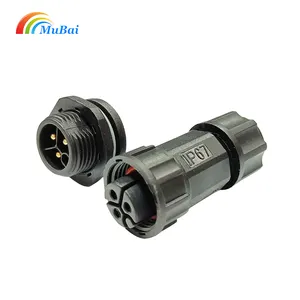 Mubai IP67 IP68 2 3 4 5 6 7 8 Pin power M19 thread lock rear panel circular waterproof connector