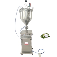 Machine de remplissage semi-automatique pneumatique en acier inoxydable pour liquides, crèmes, gels, boissons et produits chimiques à haute viscosité, pour bouteilles en verre