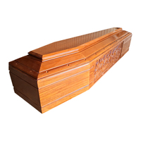 Tapa de ataúd de madera de alta calidad, ataúd de madera con mango blanco tallado personalizado