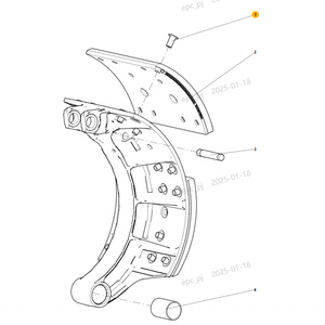 Sinotruk HOWO T5G T7H SITRAK C7H شاحنة MCP16 أجزاء محور محرك السيارة وسادة فرامل برشام بمسامير WG9231340068 - Product Image 5