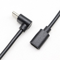 Kabel adaptor USB mikro ke atas/bawah, kabel adaptor OTG USB C pria Ke mikro B Wanita 90 derajat bersudut untuk MacBook Pro