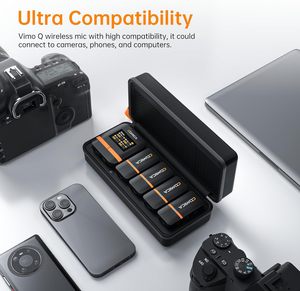 Comica vimo Q không dây Lavalier Microphone hệ thống với 4 máy phát và 1 máy thu, 4 âm thanh theo dõi đầu ra cá nhân, tiếng ồn - Product Image 2