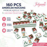 160 tuiles de Mahjong américaines, ensemble complet, en acrylique coloré, avec jokers gravés inclus, grande taille, qualité professionnelle, fabrication OEM