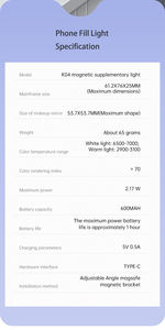 Mini Lámpara LED Magnética Portátil - Plegable, Regulable, <span class=keywords><strong>con</strong></span> <span class=keywords><strong>Espejo</strong></span> de <span class=keywords><strong>Maquillaje</strong></span> Incorporado, Ideal para Selfies y Equipos de Fotografía - Product Image 2