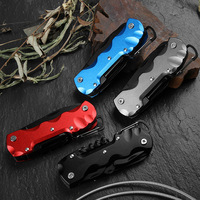 Couteau pliant multifonction en acier inoxydable personnalisé pour la vente en gros, ciseaux combinés multi-usages portables EDC