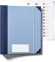 Porte-documents multi-couches personnalisé, pochette pour dossiers, organisateur de documents bleu pour fournitures de bureau, maison