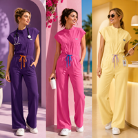 Prix de gros : Ensemble d'uniformes médicaux souples pour femmes, tenue chirurgicale et d'infirmière, avec poche cargo
