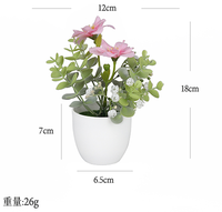 Bonsai bunga buatan Mini, dekorasi rumah kantor Mini pot