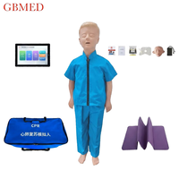 Mannequin anatomique fonctionnel de 8 pouces pour la formation aux premiers secours en cas d'urgence, contrôlé par tablette, pour enfants