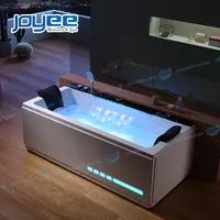 JOYEE 2022 новый современный европейский дизайн панели из мрамора роскошный светодиодный Водопад джакузи для двух человек Массажная Ванна