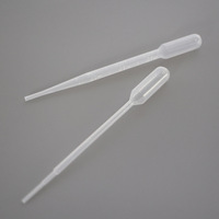 Pipettes Pasteur graduées stériles jetables en plastique pour laboratoire, 0,5/1/2/3/5/10 ml, pipette de transfert micro graduée 5 ml