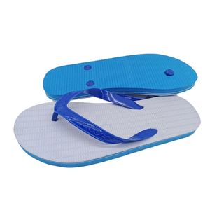Factory Direct OEM ODM Simple White Blue <b>Flip</b> <b>Flops</b> Personalized Printed Strap Rubber Sole Casual Outdoor <b>Beach</b> Sandals - Product Image 1