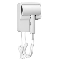 Sèche-cheveux professionnel mural en plastique à moteur DC 1200W, 110 000 tr/min, 3 vitesses, séchage rapide, portable, avec protection contre la surchauffe
