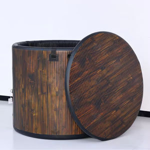 <span class=keywords><strong>Baignoire</strong></span> à glace gonflable ronde en gros, couleur bois, avec refroidisseur et pompe, pour usage familial - Product Image 4