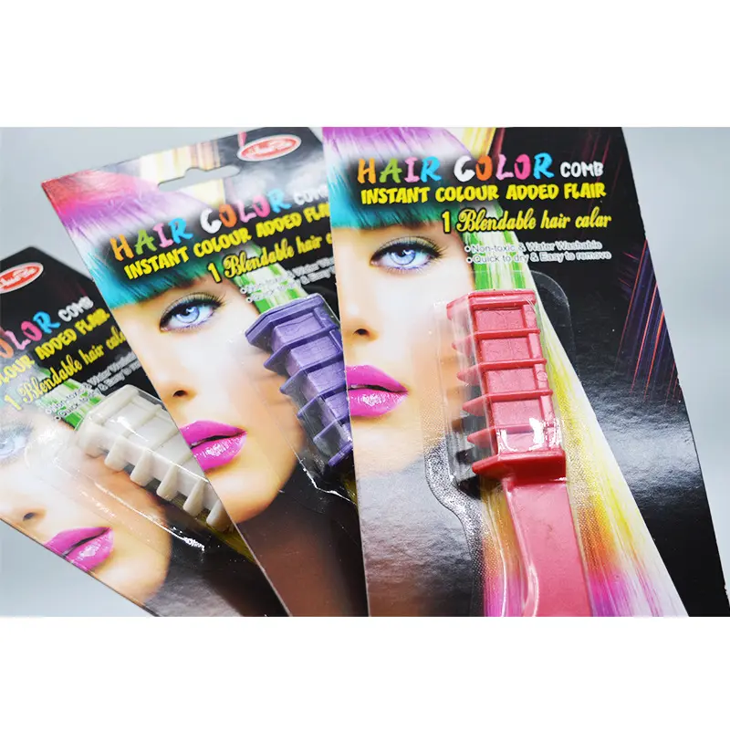 Boyixuan conjunto de pentes para tintura de cabelo temporária creme de coloração multi cores para crianças