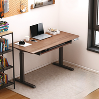Table élévatrice électrique intelligente à double moteur Plateau à clavier Bureau d'ordinateur de bureau moderne pour la maison Table d'étude PC