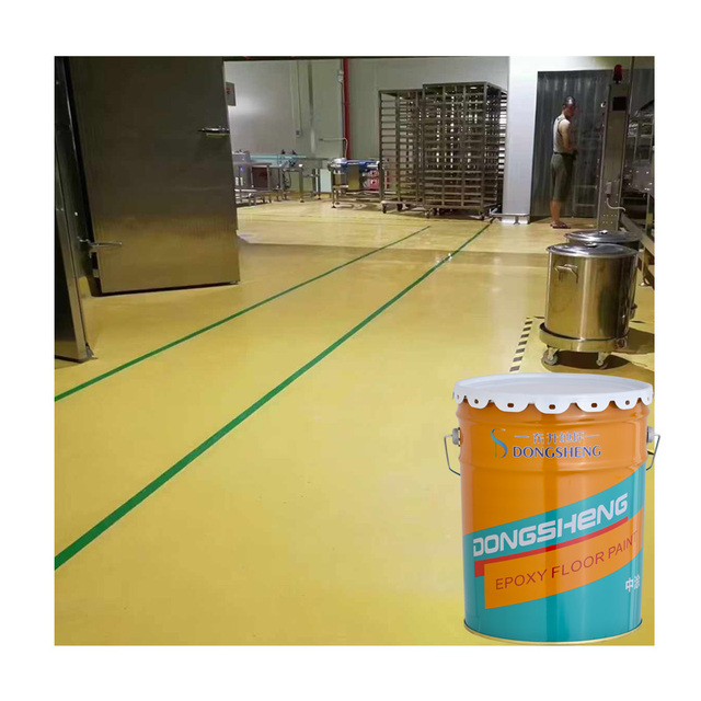Dong Sheng Water-Based Self-Leveling Epoxy Floor Coating Customized Color Anti-skid Wear-resistant Spray Liquid State Paint
