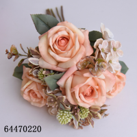 Rétro Automne Floral Design Hortensia Bulgare Rose Bouquet Nouvel An Halloween Noël Maison Mariage Décor Fleurs Artificielles