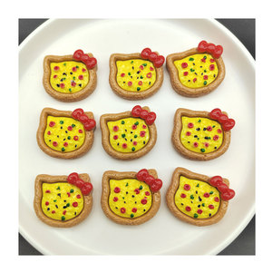 100 Pezzi Decorazioni <span class=keywords><strong>in</strong></span> Resina Simulazione <span class=keywords><strong>Pizza</strong></span> Gatto Cartoon Ornamenti Piatti Mini Cibo Fai-da-Te per Casa delle Bambole Miniature Decorative - Product Image 3