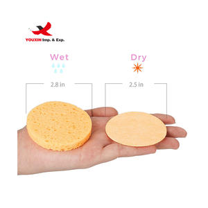 Vente en gros de 50 éponges nettoyantes pour le visage, éponges de maquillage à compression unique, éponge de beauté circulaire compressée - Product Image 2