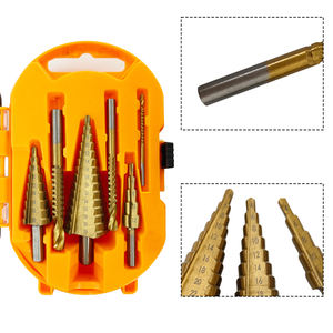 Lot de 6 forets étagés de précision et dents de scie – Acier pour roulements, tailles d'étagères 4-12/4-20/4-32 mm, tailles de dents de scie 3/6/8 mm - Product Image 3