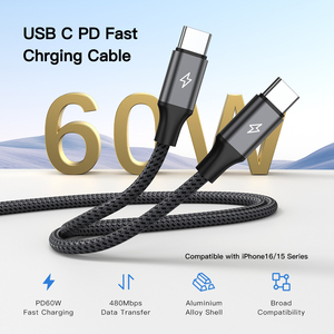 UNIEAN оптом 2 м 3 м Micro USB A 2,0 к C 5V кабель 2A Type C Usb кабель для быстрой зарядки кабель для передачи данных для iphones 15 pro max - Product Image 2