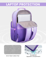 Laptop Backpack for Women 15.6 Inch Gradient Backpack Purse Cute Quilted Waterproof Teacher Computer Bag for Travel Work College