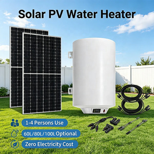 Chauffe-eau solaire photovoltaïque haute efficacité, 2 <span class=keywords><strong>panneaux</strong></span> solaires photovoltaïques inclus, prix de gros en vrac, prix d'usine - Product Image 1