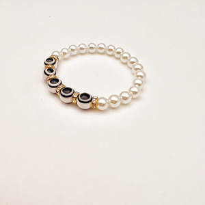 Bracelet élastique Evil Eye avec perles d'imitation et perles à motifs pour bijoux cadeaux - Product Image 3
