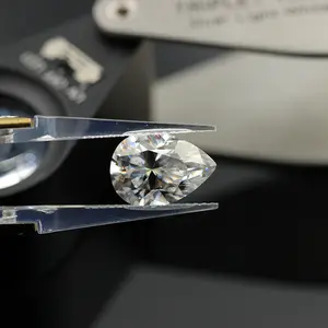 최고의 판매 고품질 배 컷 moissanite 다이아몬드 D 컬러 VVS 화이트 거친 다이아몬드 가격 moissanite 보석