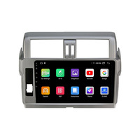 Système de navigation Android grand écran compatible 2014-2017 pour Prado avec GPS pour caméra de recul et tableau de bord