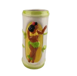 Vintage Havaí Ilha Hula Honeys Dança Meninas Tiki Tropical Caneca, cerâmica Presente & Artesanato