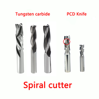 UP & DOWN Cut Deux Flûtes 2F Spiral Carbide Mill Tool Cutters pour CNC Router, Compression Bit Wood End Mill Cutter Bits