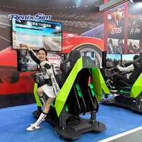 Simulador de Carreras Renixsim Racing Arena, Máquina de Alta Tecnología con 4 Actuadores, Simulación de Carreras GT, Simulador de Conducción de Autos para Esports Extremos