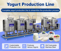 Ligne de production complète de yaourt en acier inoxydable SS304/SS316L, petite échelle 50l-500l, machine de pasteurisation du lait pour la fabrication de yaourt