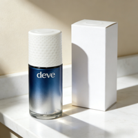 Flacon à bille en verre transparent givré personnalisé de 30 ml 50 ml, flacon à bille vide rechargeable pour huile essentielle