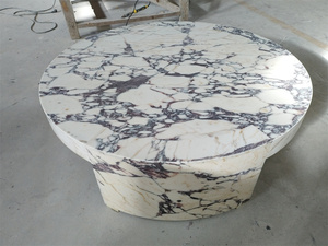 Hiện đại Vòng calacatta Viola Đá Cẩm Thạch Bàn cà phê kích thước tùy chỉnh cho phòng khách - Product Image 2