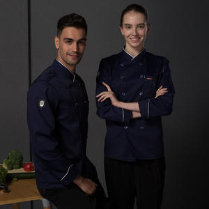 Cuisine chinoise unisexe Chef uniformes hommes marine Chef manteaux colombie M-3XL pas cher nouveaux modèles Chef <span class=keywords><strong>veste</strong></span> boutons pour les femmes - Product Image 6