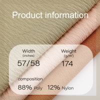 Camisola de Verano para Mujer y Niña, Tejido Texturizado Arrugado, Elástica, Transpirable y Ligera, 88% Poliéster, 12% Garment