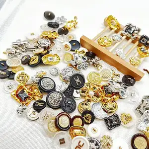 2024 Custom Design Metal Button Coat Gold Silver Gunmetal 2 Parts With Plastic Shank Metal Button