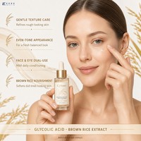 Sérum éclaircissant pour la peau OEM pour les yeux, à l'acide glycolique et au riz brun, pour unifier le teint et traiter la pigmentation