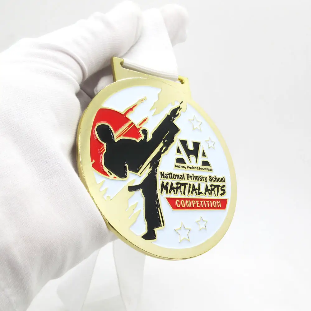20 Jaar Fabrikant Metalen Goedkope Medailles Award Custom Sport Marathon Acryl Medaille Krijgskunst Medailles