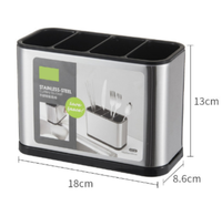 Organisateur de couverts moderne multifonction en acier inoxydable, support métallique pour cuillères, fourchettes et couteaux de cuisine