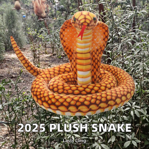 2025 nuovo arrivo di grandi dimensioni peluche serpente giocattolo divertente di pezza con riempimento in cotone PP e tecnica ricamata per alleviare lo Stress - Product Image 2